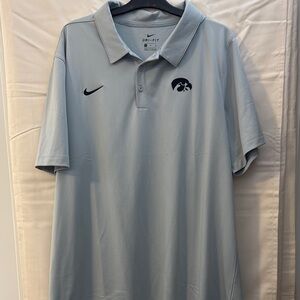 Nike Men's Iowa Hawkeyes Light Gray Polo Shirt